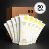 BlueWater (50-Pack) Individually-Wrapped Moist Scented Towels - Single-Use Premium Towelettes (12x12in., White Packaging, Lemon Essence) view 2