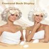 HAIMEIKANG Double-Sided 100% Mulberry Silk Bonnet & Shower Cap for Women - Premium Silk Sleep Cap for Hair Care - Comfortable & Stylish for Everyday Use and Travel view 2