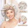 HAIMEIKANG Double-Sided 100% Mulberry Silk Bonnet & Shower Cap for Women - Premium Silk Sleep Cap for Hair Care - Comfortable & Stylish for Everyday Use and Travel view 3