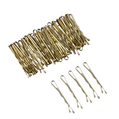100 Pack 1.38 Inch Bobby Pins for Hair Styling, Flat Metal Hair Clips in Black, Gold, Brown  Minimalist Hair Grips for Women & Girls, Secure Hold Hairpins in Storage Box