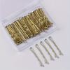 100 Pack 1.38 Inch Bobby Pins for Hair Styling, Flat Metal Hair Clips in Black, Gold, Brown  Minimalist Hair Grips for Women & Girls, Secure Hold Hairpins in Storage Box view 2