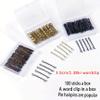 100 Pack 1.38 Inch Bobby Pins for Hair Styling, Flat Metal Hair Clips in Black, Gold, Brown  Minimalist Hair Grips for Women & Girls, Secure Hold Hairpins in Storage Box view 3