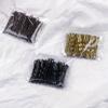 100 Pack 1.38 Inch Bobby Pins for Hair Styling, Flat Metal Hair Clips in Black, Gold, Brown  Minimalist Hair Grips for Women & Girls, Secure Hold Hairpins in Storage Box view 4