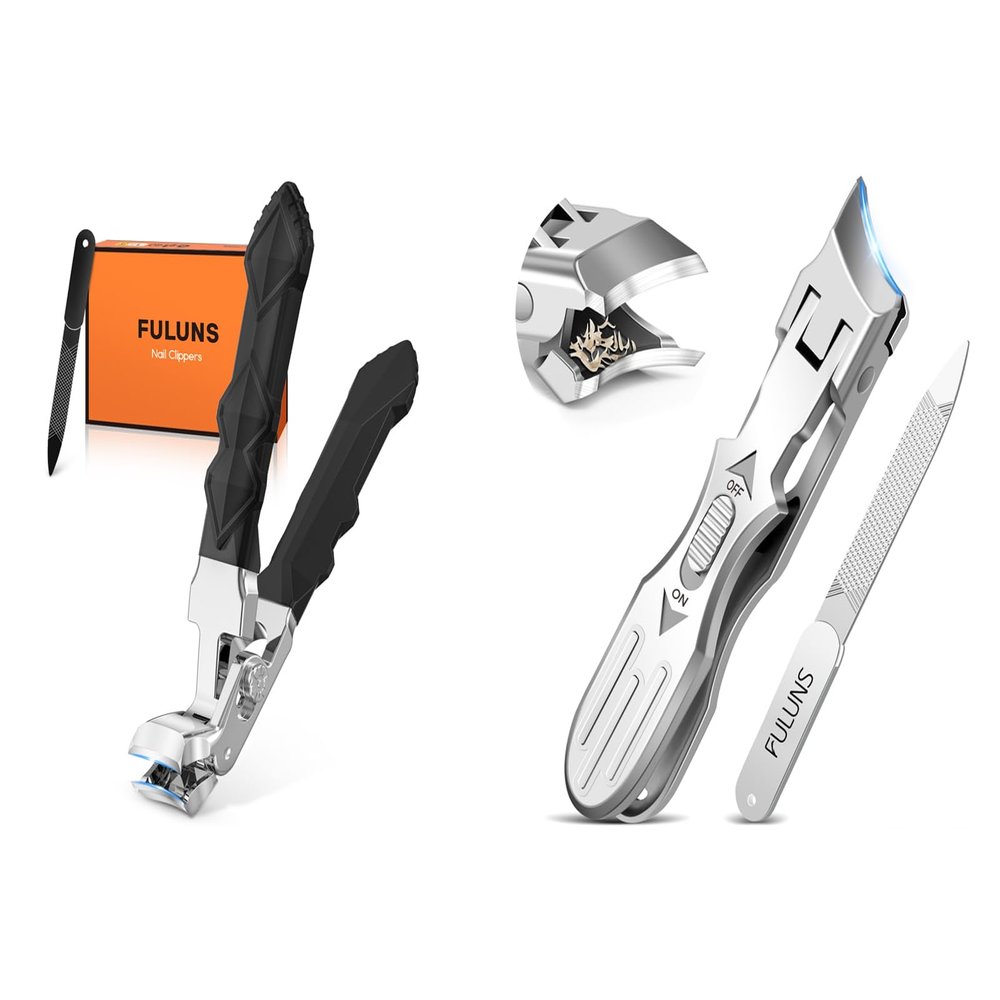 Angled Head Nail Clippers for Seniors Thick Nails, Slanted Curved Ingrown Toe Nail Clippers for Men Heavy Duty Large Toe Nail Clippers