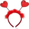 ZGLUZP 1Pc Red Heart Headband Red Sequin Love-shaped Head Valentine's Day Headband Hair Accessories Dress Accessories for Valentine Party Props Hats and Caps view 1