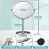 ALHAKIN 1X/15X Magnifying Makeup Mirror, Double Sided Mirror with Stand, Tabletop Desk Mirror 360Rotation for Bathroom, Nickel view 3