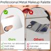 2 Set Makeup Mixing Palette,Stainless Steel Makeup Palette with Spatula Professional Make up Artist Must haves,Suitable for Mixing Foundation Make up Eye Shadow and Nail  view 3