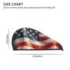 GDSHJKLW Stars and Stripes Drying Hair Caps Super Absorbent Soft Hair Drying Towel Quick Dry Coral Velvet Hair Drying Cap Hair Turban for Women Wet Hair Long Thick Hair view 4