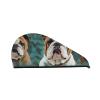 GDSHJKLW Funny English Bulldog Drying Hair Caps Super Absorbent Soft Hair Drying Towel Quick Dry Coral Velvet Hair Drying Cap Hair Turban for Women Wet Hair Long Thick Hair view 1