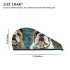 GDSHJKLW Funny English Bulldog Drying Hair Caps Super Absorbent Soft Hair Drying Towel Quick Dry Coral Velvet Hair Drying Cap Hair Turban for Women Wet Hair Long Thick Hair view 4