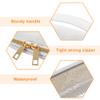 HARFINGTON 3pcs Clear Toiletry Bag PVC Large Waterproof Transparent Makeup Bag with Handle & Zipper for Travel Carry on Airport Airline Christmas Gifts, White view 4