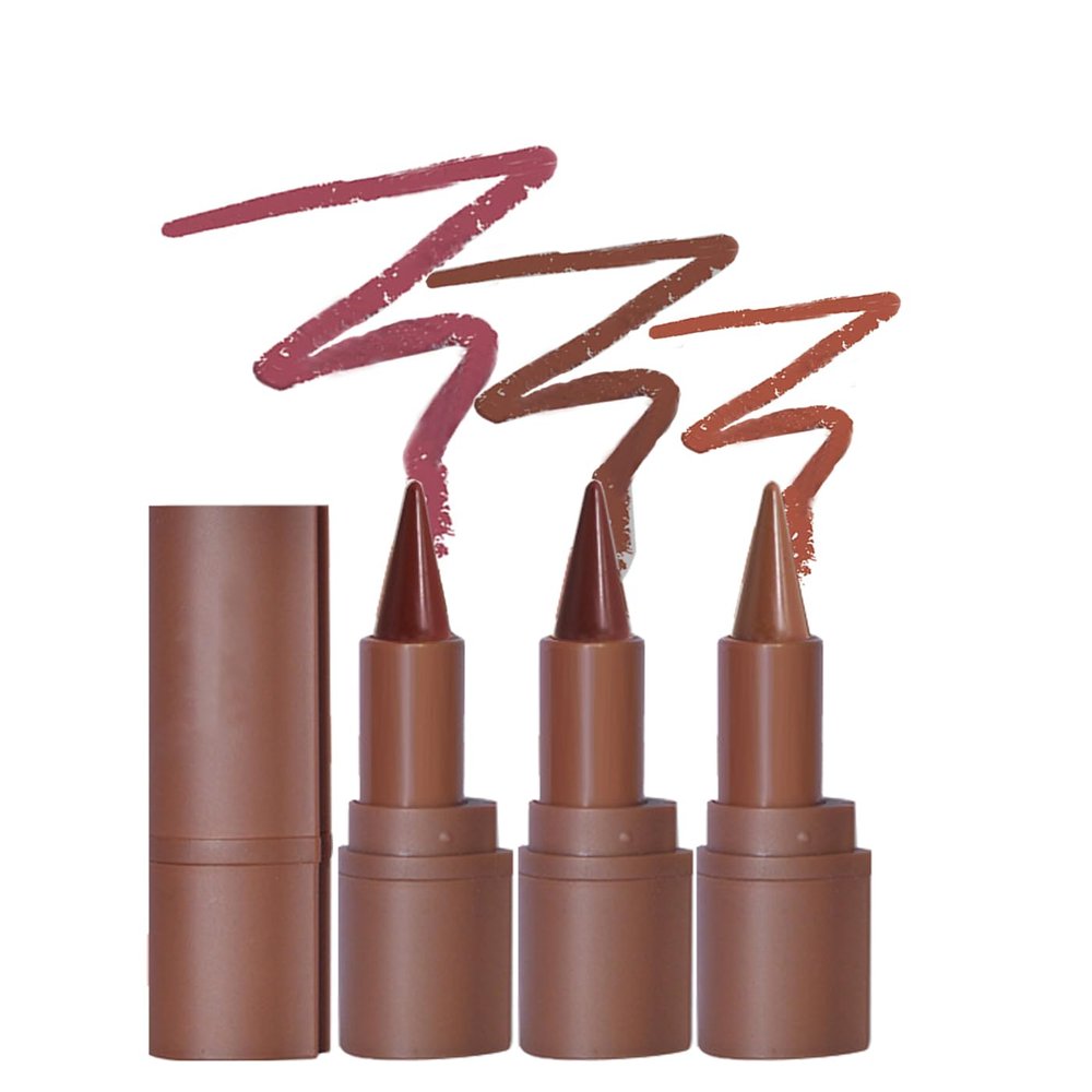 Aaiffey Gradient Lip Liner Matte Crayon Lipstick Set, Flawless Contour and Gradual Ombre Effect Lip Pencil High Pigmented Smudge Proof Waterproof Easy to Use Cone Tip (04#+06#+07#)