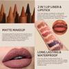 Aaiffey Gradient Lip Liner Matte Crayon Lipstick Set, Flawless Contour and Gradual Ombre Effect Lip Pencil High Pigmented Smudge Proof Waterproof Easy to Use Cone Tip (04#+06#+07#) view 3