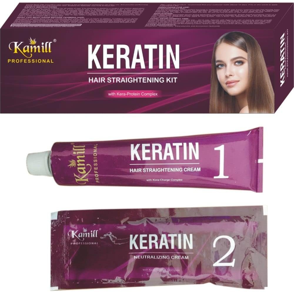Ka.mill Professional Keratin Hair Straightening Kit ( Hair Straightening Cream And Neutralizing Cream ) 165 g
