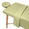 Bedding Bliss 3-Piece Massage Table Sheet Set Premium 600-Thread Count Soft Egyptian Cotton - Includes Massage Table Cover, Fitted Sheet and Face Rest Cover (Sage Green Solid) view 1