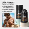 3PCS Men's Sunscreen,Men Face Moisturizer with SPF 90+ PA+++,Oil Control Refreshing Sun Screen for Daily Sun Care,Travel Size Mineral Sunscreen,Skin Care Sun screen Set view 2