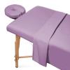 Bedding Bliss 3-Piece Massage Table Sheet Set Premium 600-Thread Count Soft Egyptian Cotton - Includes Massage Table Cover, Fitted Sheet and Face Rest Cover (Lavender Solid) view 1