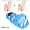 Kuuleyn Shower Foot Scrubber Feet Cleaner Shower Blue Massage Feet Cleaner with Suction Cups Foot Washer for Shower Floor view 2