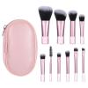 10 Pcs Mini Travel Makeup Brush Set With Pouch Pink Portable Travel Makeup Brushes Professional Cosmetic Brush Travel-Essentials kits for Women Girls Brushes Blush Powder Eye Shadow view 1