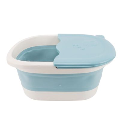 Collapsible Foot Bath Basin, Portable Foot Soaking Tub with Massage Bumps, Plastic Foot Bath Soak Tub for Camping, Travel, and Everyday