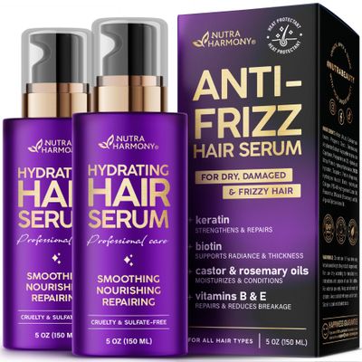 Hydrating Hair Serum for Dry & Frizzy Hair Leave-In Split End Repair 2pck