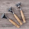 Custom Shaver with TEXT/LOGO,Personalized shaver gifts for fathers, boyfriends, husbands,Gift Box Optional: wood color, black view 2