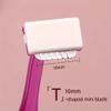 3-Piece Eyebrow Razor Set, T-Shaped Stainless Steel Safety Razors for Eyebrow Shaping & Facial Hair Trimming (Purple) view 2