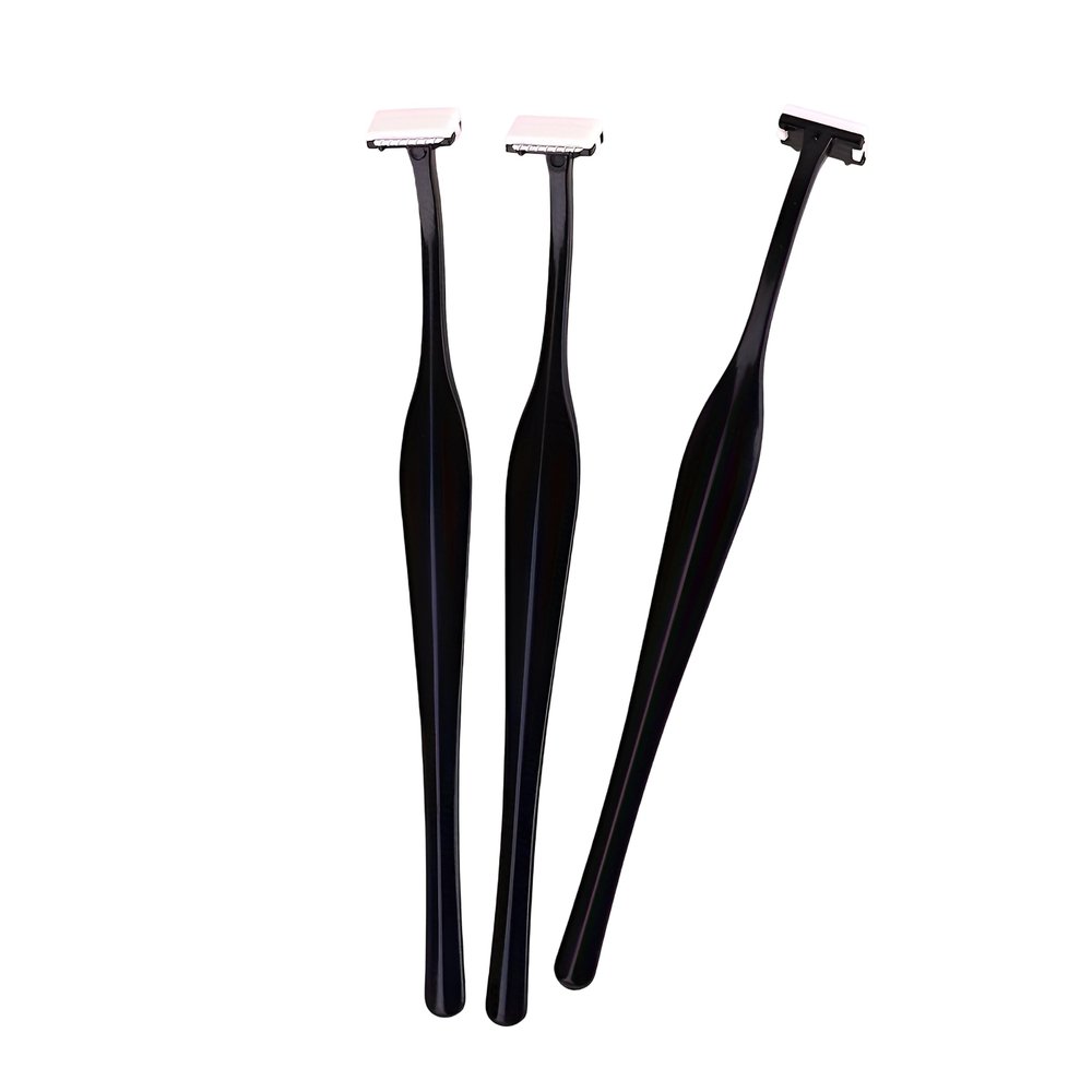 3pcs T-Shaped Eyebrow Razor Set for Women, Stainless Steel Facial Hair Trimmer with Safety Blades for Eyebrow Shaping, Fine Hair Removal, Compact Anti-Slip Design  Yellow