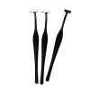 3pcs T-Shaped Eyebrow Razor Set for Women, Stainless Steel Facial Hair Trimmer with Safety Blades for Eyebrow Shaping, Fine Hair Removal, Compact Anti-Slip Design  Yellow view 1