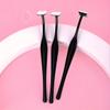 3pcs T-Shaped Eyebrow Razor Set for Women, Stainless Steel Facial Hair Trimmer with Safety Blades for Eyebrow Shaping, Fine Hair Removal, Compact Anti-Slip Design  Yellow view 3