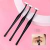 3pcs T-Shaped Eyebrow Razor Set for Women, Stainless Steel Facial Hair Trimmer with Safety Blades for Eyebrow Shaping, Fine Hair Removal, Compact Anti-Slip Design  Yellow view 4