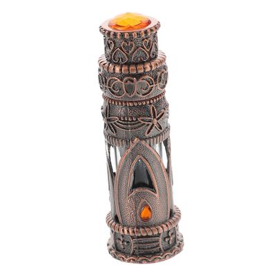 PLAFOPE Portable Vintage Glass Perfume Bottle Refillable Dispenser for Travel Elegant Arabian Style Design for Daily Use