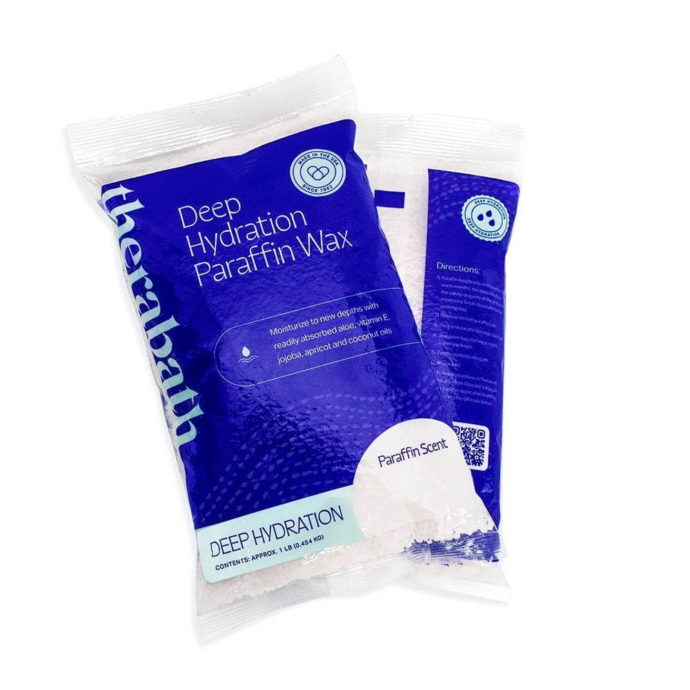 Therabath Deep Hydration Paraffin Wax Bath Refills - Wax Beads - to Relieve Discomfort, Stiff Muscles, Dry Skin - with Coconut Oil, Vitamin E, & Aloe - Made in The USA, 6 lb. Free & Clear
