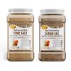SPA REDI Exfoliating Scrub Pumice Gel & Detox Foot Soak, Milk and Honey, 128 Oz Each - Hydrating Exfoliator & Foot Soak with Dead Sea Salts, Argan Oil & Coconut Oil view 1