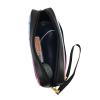 Colorful Marble Art Printed Makeup Bag for Women Travel PU Leather Cosmetic Bag with Wristlet Toiletry Bag view 4