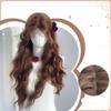 TTYAO REII Nut Brown Long Wavy Curly Wig Fashion Natural Layered Hair Casual Daily Wig with Bangs Synthetic Hair (Brown) view 4