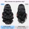 100% Human Hair, 6x4 Wear and Go Wig, [2-year life], 210% Density Body Wave Glueless Closure Wigs Human Hair Pre Plucked Pre Cut Middle Part, 26 Inch view 4