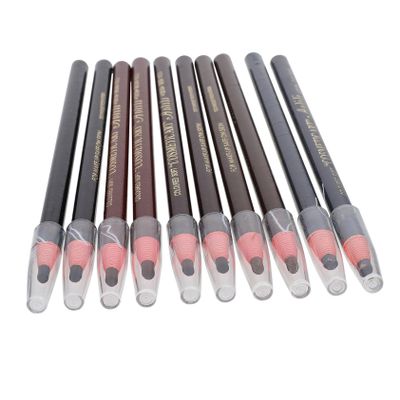 10pcs Eyebrow Pencil Makeup Pens Microblading Eyebrow Pencils for Women Peel-off Eyebrow Pens Facial Makeup Tools Natural Brow Shaping Portable Drawing Tools