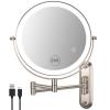 VORREMIRR Wall Mounted Makeup Mirror, 1x/20x Magnifying Mirror with 8.5" Double Sided, Vanity Makeup Mirror for Bathroom, Brushed Nickel view 1
