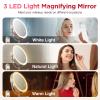 VORREMIRR Wall Mounted Makeup Mirror, 1x/20x Magnifying Mirror with 8.5" Double Sided, Vanity Makeup Mirror for Bathroom, Brushed Nickel view 2