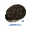 LUYOUBOZHU Men Bun Wig Male Hair Prosthesis 0.12mm Injection Skin Toupee Men Durable Wigs For Men 100% Human Hair System Unit Capillary Prosthesis Wig For Men(Light Brown,7x9) view 2