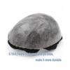 LUYOUBOZHU Men Bun Wig Male Hair Prosthesis 0.12mm Injection Skin Toupee Men Durable Wigs For Men 100% Human Hair System Unit Capillary Prosthesis Wig For Men(Light Brown,7x9) view 3