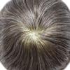 Hair Wonders Mens Toupee Hair System For Men Hair Piece Fine Monofilament Toupee For Men Human Hair Pieces For Men Hair System Human Hair 8x10 Medium light density #330 3# DARK BROWN+30% GREY view 4