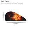 GDSHJKLW Abstract Fire Flowers Drying Hair Caps Super Absorbent Soft Hair Drying Towel Quick Dry Coral Velvet Hair Drying Cap Hair Turban for Women Wet Hair Long Thick Hair view 4