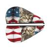 GDSHJKLW American Cat USA Flag Drying Hair Caps Super Absorbent Soft Hair Drying Towel Quick Dry Coral Velvet Hair Drying Cap Hair Turban for Women Wet Hair Long Thick Hair view 2