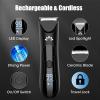 Suttik Manscape Body & Pubic Hair Trimmer for Men, Groin & Ball Trimmer Men, Electric Razor Bikini Trimmer, Body Groomer Ball Shaver for Smooth Wet/Dry Shaving, Led Light view 2