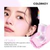 COLORKEY Shimmering Pudding Powder Blush, Lightweight, non-drying and smooth, Naturally Luminous Semi-Matte Finish, Self-contained brush, portable makeup (01 violet, 3.2g) view 2