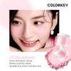 COLORKEY Shimmering Pudding Powder Blush, Lightweight, non-drying and smooth, Naturally Luminous Semi-Matte Finish, Self-contained brush, portable makeup (02 strawberry, 3.2g) view 2