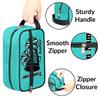 CURLYOOT Custom Cheer Makeup Bag with Name, Personalized Name Travel Toiletry Bag Makeup Organizer Case, Customized Cosmetic Bag for Cheer Team Gifts, Blue Glitter view 2