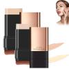 2025 Korean Hydrating Lightweight Foundation Stick with Brush, 2 in 1- Luxury Anti-Wrinkle Foudation Stick, Korea Flawless Eraser Foundation Stick, Double Head Foundation Stick (SET) view 1